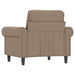 Fauteuil 60 cm kunstleer cappuccinokleurig
