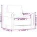 Fauteuil 60 cm kunstleer cappuccinokleurig