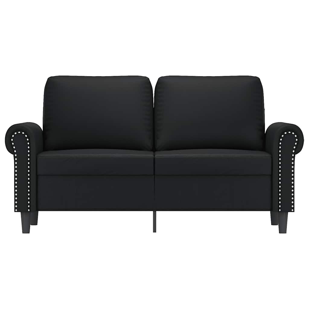 Tweezitsbank 120 cm kunstleer zwart