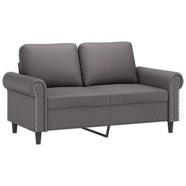 Tweezitsbank 120 cm kunstleer grijs