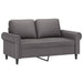 Tweezitsbank 120 cm kunstleer grijs