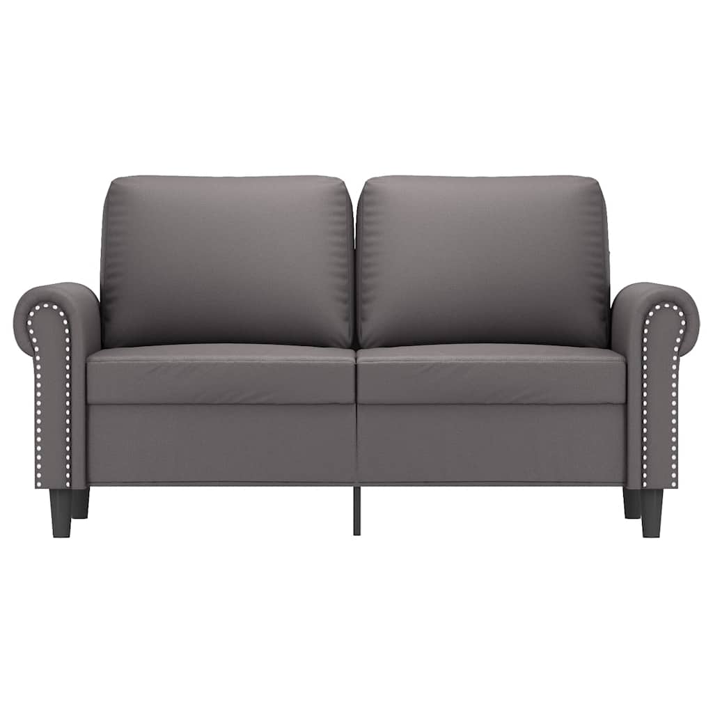 Tweezitsbank 120 cm kunstleer grijs