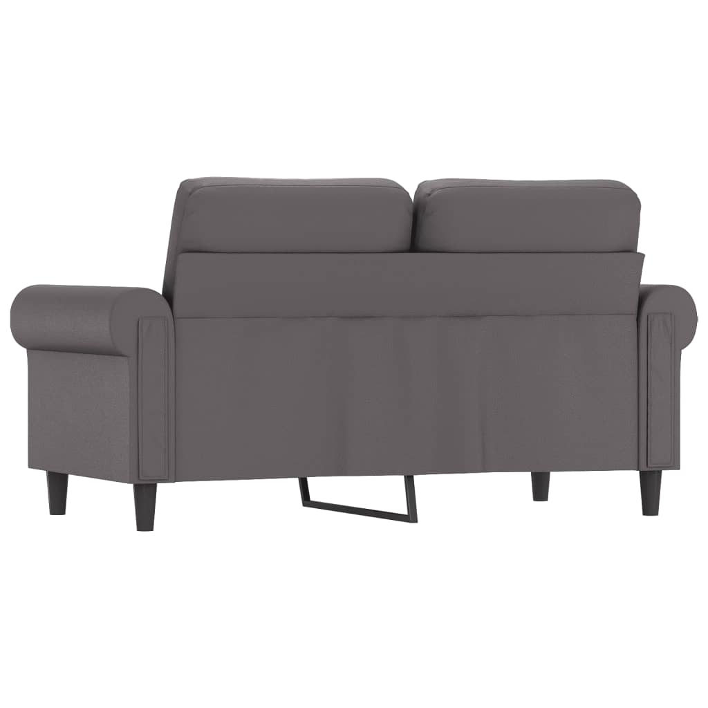 Tweezitsbank 120 cm kunstleer grijs