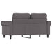 Tweezitsbank 120 cm kunstleer grijs