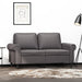 Tweezitsbank 120 cm kunstleer grijs