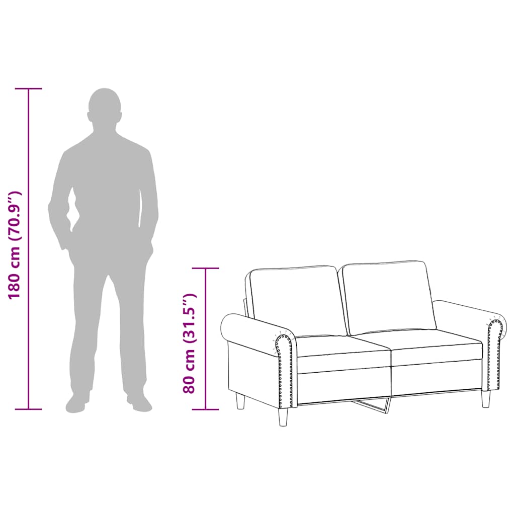 Tweezitsbank 120 cm kunstleer wijnrood