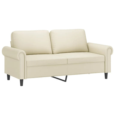 Tweezitsbank 140 cm kunstleer crèmekleurig