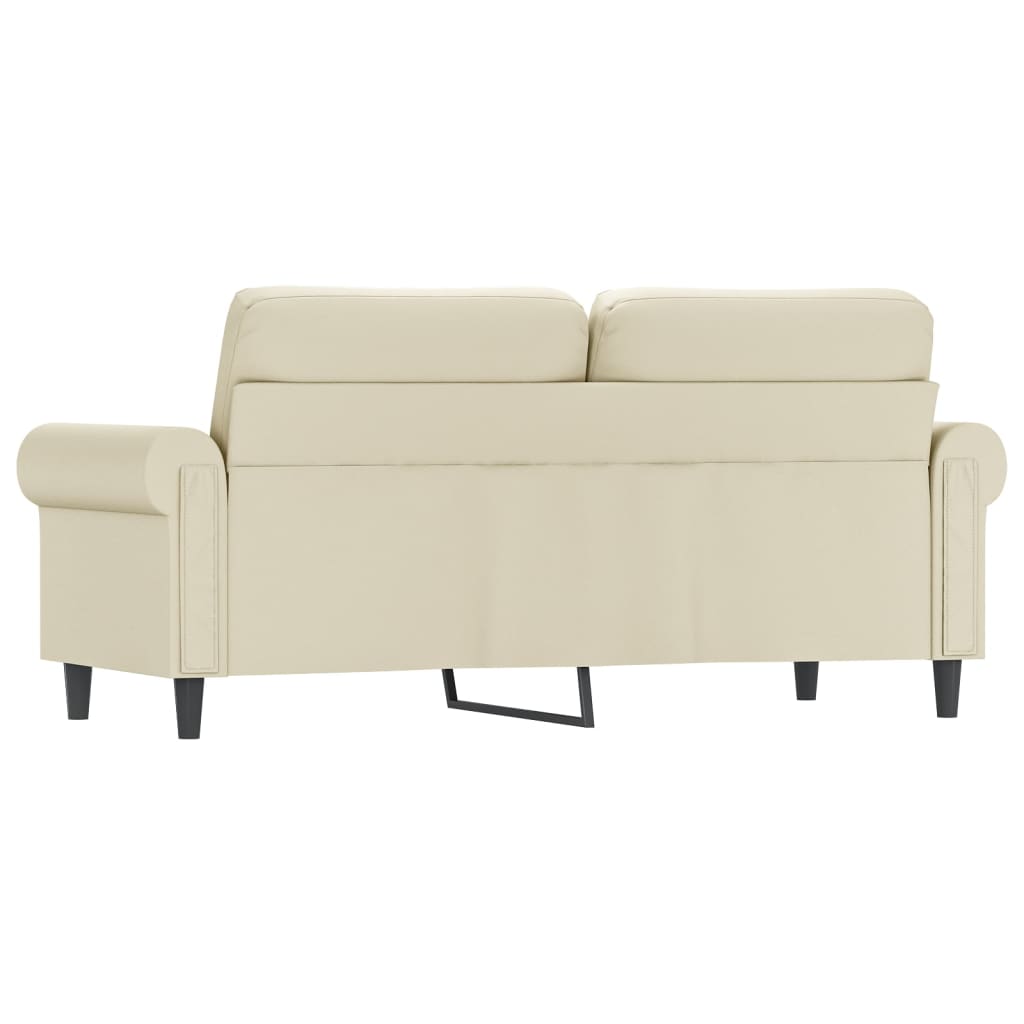 Tweezitsbank 140 cm kunstleer crèmekleurig