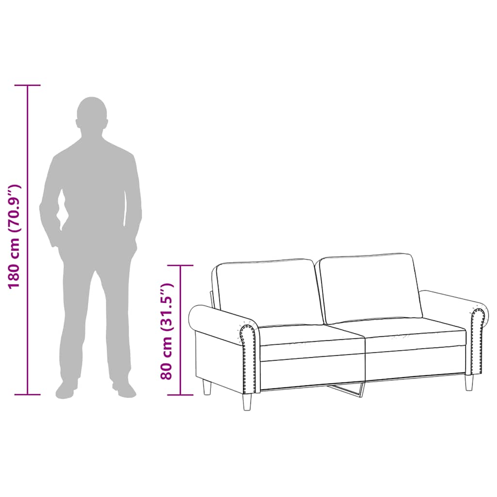 Tweezitsbank 140 cm kunstleer crèmekleurig