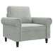 Fauteuil 60 cm fluweel lichtgrijs