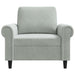Fauteuil 60 cm fluweel lichtgrijs