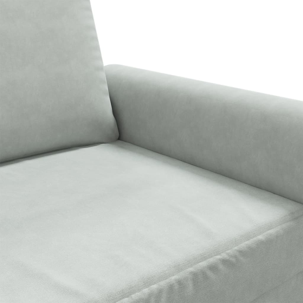 Fauteuil 60 cm fluweel lichtgrijs