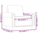 Fauteuil 60 cm fluweel lichtgrijs