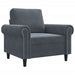 Fauteuil 60 cm fluweel donkergrijs
