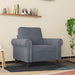 Fauteuil 60 cm fluweel donkergrijs