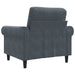 Fauteuil 60 cm fluweel donkergrijs