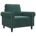 Fauteuil 60 cm fluweel donkergroen