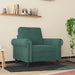 Fauteuil 60 cm fluweel donkergroen