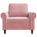 Fauteuil 60 cm fluweel roze