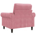 Fauteuil 60 cm fluweel roze