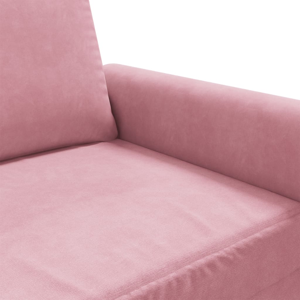 Fauteuil 60 cm fluweel roze