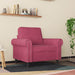 Fauteuil 60 cm fluweel wijnrood