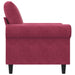 Fauteuil 60 cm fluweel wijnrood
