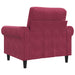 Fauteuil 60 cm fluweel wijnrood