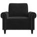 Fauteuil 60 cm fluweel zwart