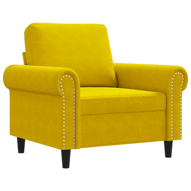 Fauteuil 60 cm fluweel geel