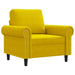 Fauteuil 60 cm fluweel geel
