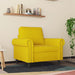 Fauteuil 60 cm fluweel geel
