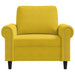 Fauteuil 60 cm fluweel geel