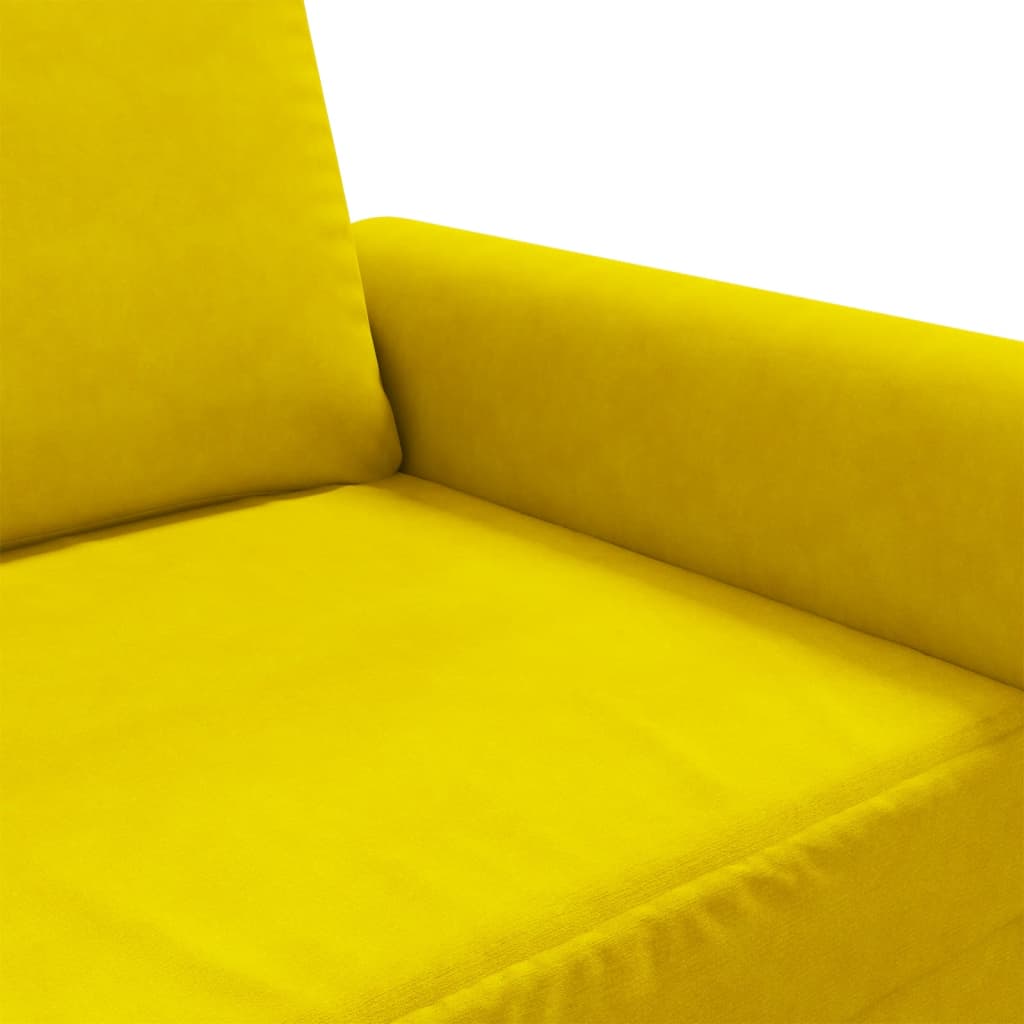 Fauteuil 60 cm fluweel geel