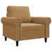 Fauteuil 60 cm fluweel bruin