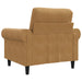 Fauteuil 60 cm fluweel bruin