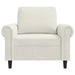 Fauteuil 60 cm fluweel crèmekleurig