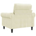 Fauteuil 60 cm fluweel crèmekleurig
