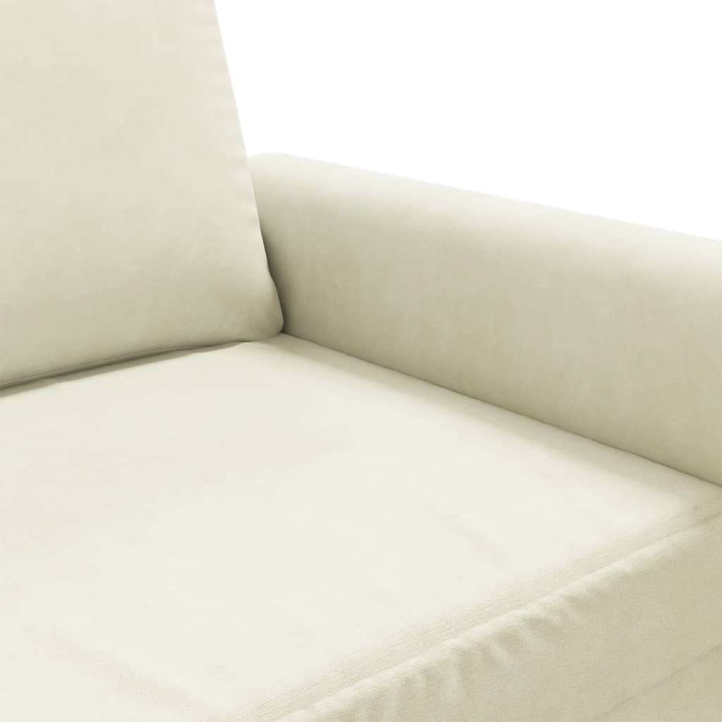 Fauteuil 60 cm fluweel crèmekleurig