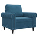 Fauteuil 60 cm fluweel blauw