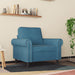 Fauteuil 60 cm fluweel blauw