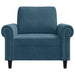 Fauteuil 60 cm fluweel blauw