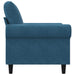 Fauteuil 60 cm fluweel blauw