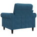 Fauteuil 60 cm fluweel blauw