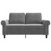 Tweezitsbank 120 cm fluweel donkergrijs