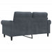 Tweezitsbank 120 cm fluweel donkergrijs