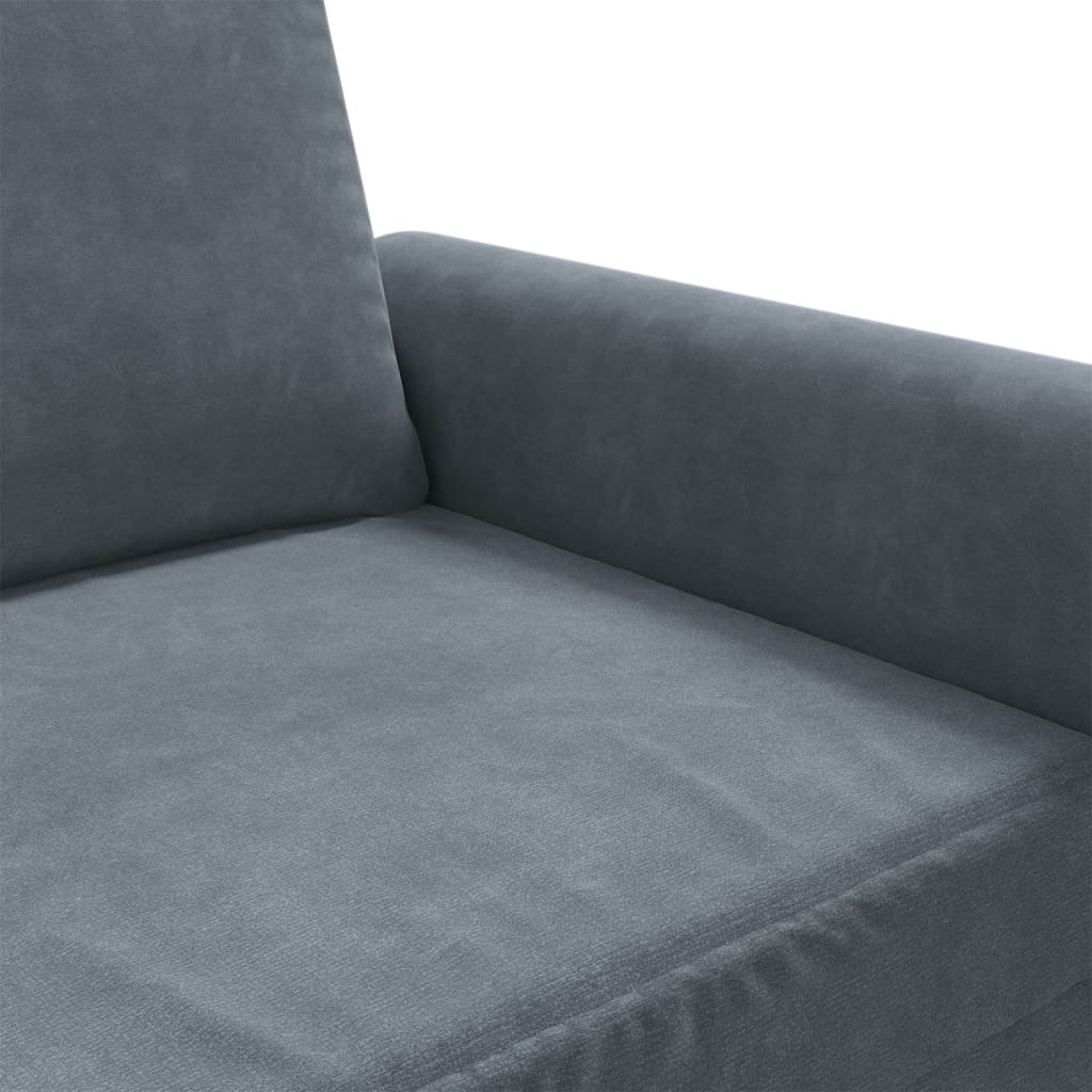 Tweezitsbank 120 cm fluweel donkergrijs