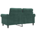 Tweezitsbank 120 cm fluweel donkergroen