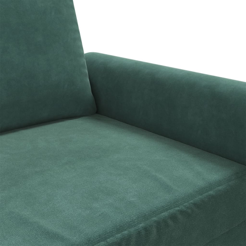 Tweezitsbank 120 cm fluweel donkergroen