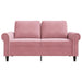 Tweezitsbank 120 cm fluweel roze
